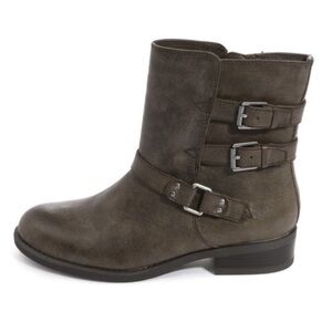 American Living Brown Belted Moto Biker Boots